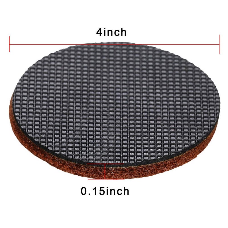Carkio Black Anti Slip Furniture Pads 8 pcs 4" Rubber Feet-Furniture Floor Protectors Round Furniture Grippers Pads Self Adhesive Rubber Feet Furniture Pads for Keep in Place Furniture on Floor - Image 2